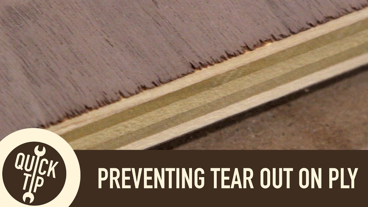 Preventing Tear Out When Crosscutting Plywood Youtube