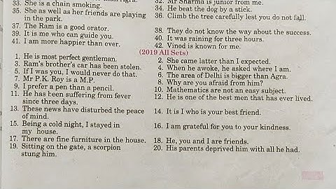 Syntax 2019 All Sets, excellent syntax 2019 all solved questions