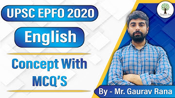 UPSC EPFO 2020 | Revision Batch | English | Concept With MCQ