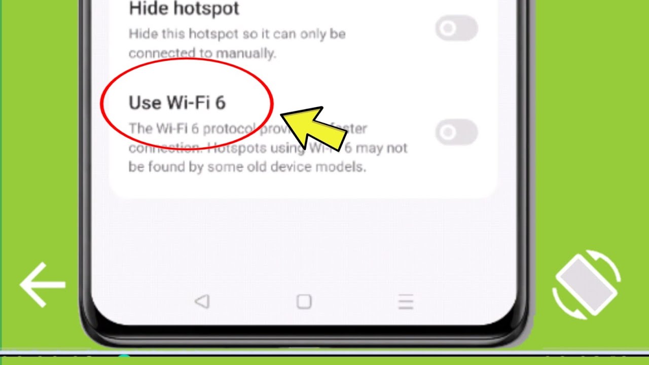 What is Use WiFi 6 in Hotspot Setting Use WiFi 6 kya hota hai Oneplus