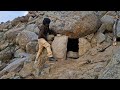 Solo Bushcraft in the Mountains – Hidden Shelter Build &amp; Night Survival