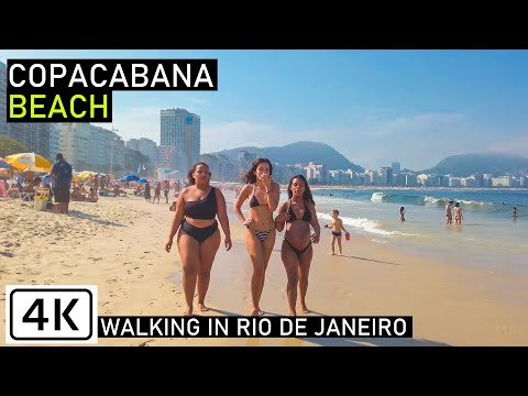 Walking Copacabana Beach | 🇧🇷 Rio de Janeiro, Brazil | 【4K】 2020