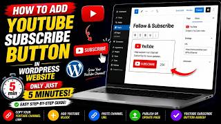 How to add a youtube subscribe button in wordpress website