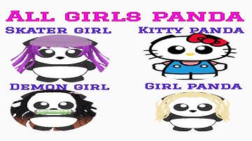 How to find all the  girls pandas |demon girl panda,girl panda,skater girl panda, kittypanda,charmed