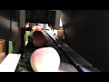 光センサーにより桃の品質検査をしている動画です。