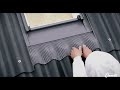 How to install eternit profiled sheeting around roof windows