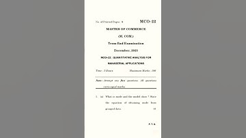 MCO 22 | December 2023 Question Paper | IGNOU