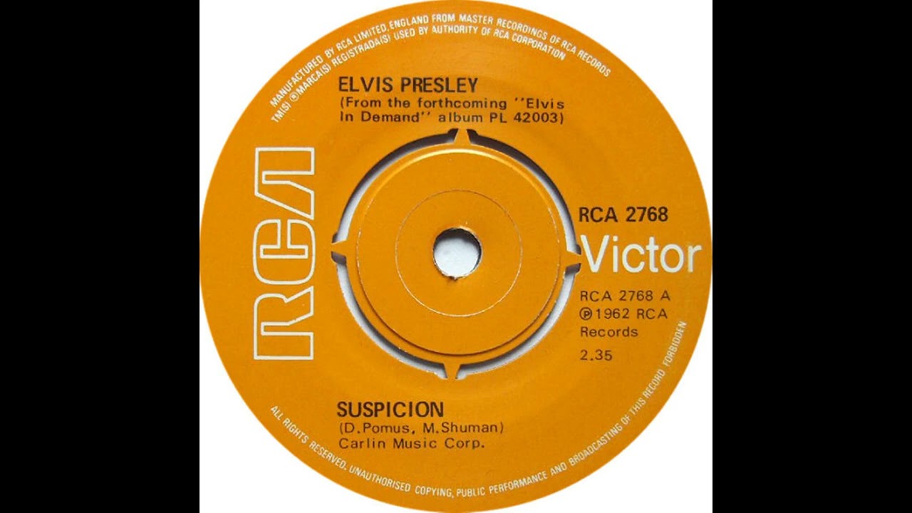 UK New Entry 1976 (326) Elvis Presley - Suspicion