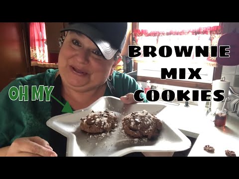 BROWNIE MIX COOKIES - EASY COOKIE RECIPE USING A BROWNIE MIX