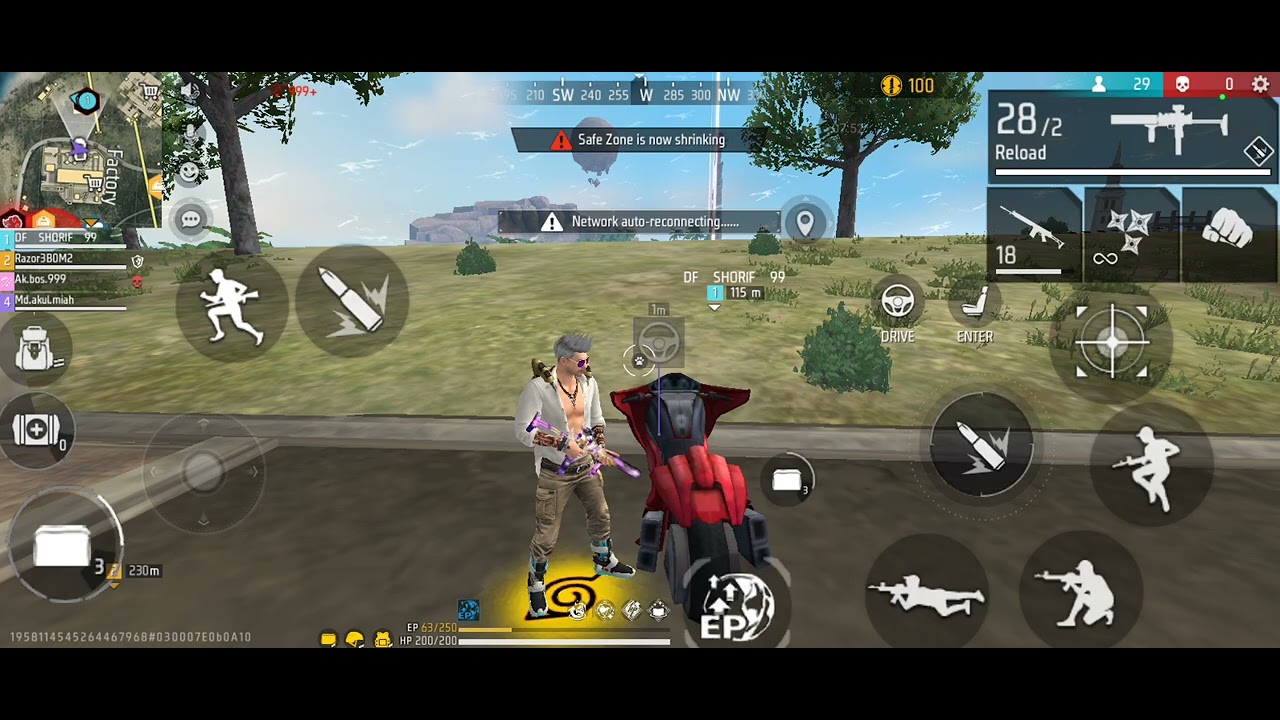 Free fire squad BR ranked Bermuda action gameplay 