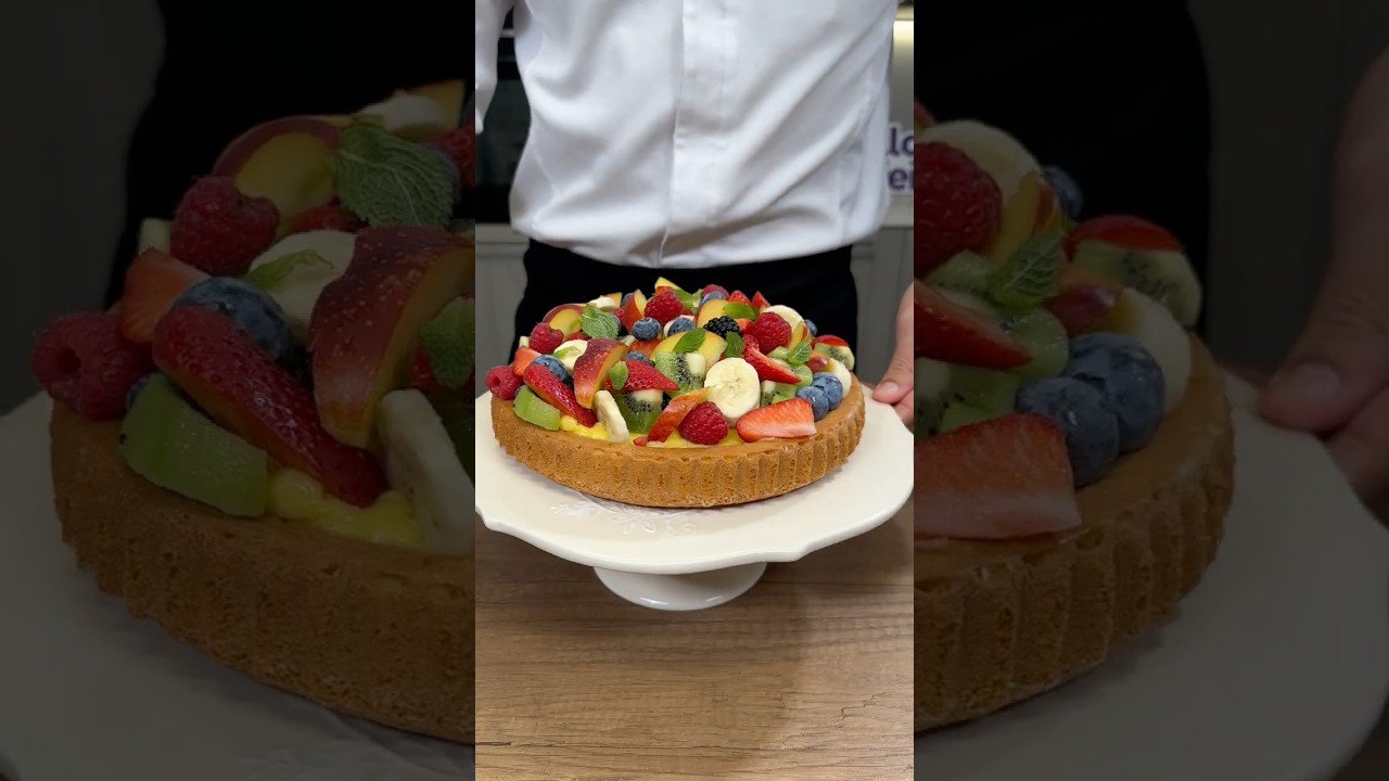 CROSTATA MORBIDA ALLA FRUTTA 🍑🍓💛 #Shorts