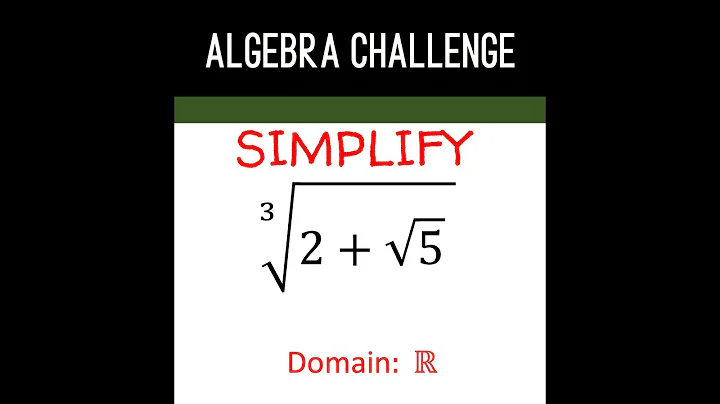Simple Yet Challenging Algebra Problem | Simplifying Radicals