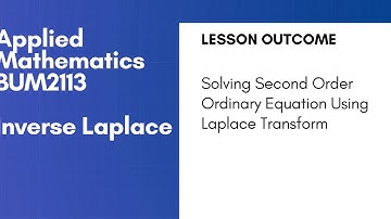 Solving Second Order ODE using Laplace