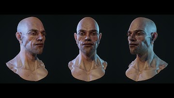 The Fight Song by Darya Girina: Marmoset Turntable video with Subsurface Scattering / Frontal view