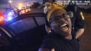 Drunk Woman Thinks It's All Fun and Laughter Till The Cuffs Go On