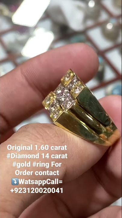 Original 1.60 carat  #Diamond 14 carat #gold #ring For Order contact ⤵️WatsappCall= 923120020041