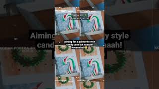 Counting down to Christmas using Art! 🎄🎨 | Candy Cane Acrylic Art #christmasart #acrylicpainting