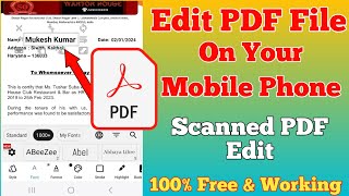 How to Edit Scanned PDF Document in Mobile
