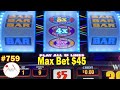 Handpay Jackpot - High Limit Slot 2x3x4x5x Super Times Pay Slot Max Bet $45 赤富士スロット あかふじ 勝負