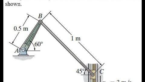 Dynamics, Hibbeler, Ch 16 problem 70, Relative Motion - velocity of block & angular velocity of link