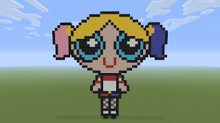 Minecraft Pixel Art - Bubbles Dressed As Harley Quinn
