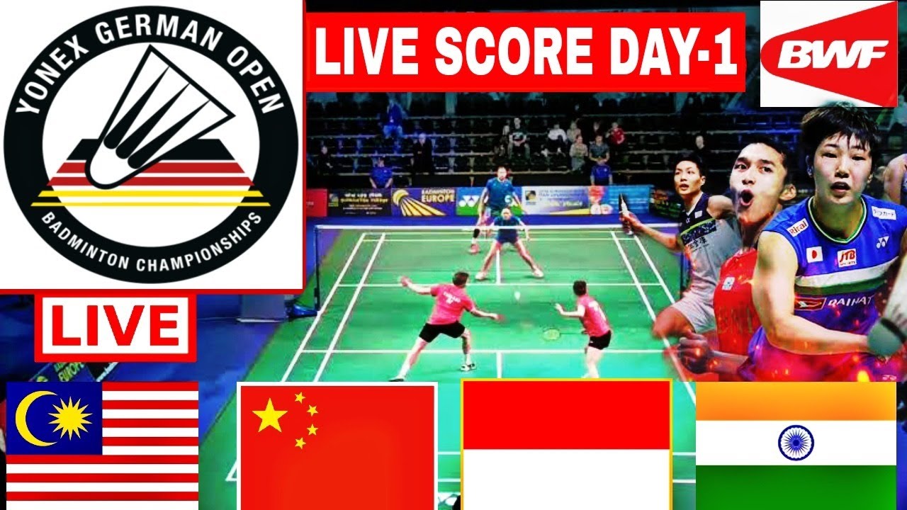 Live German Open 2023 - Live Score Badminton Day-5 All Court Live