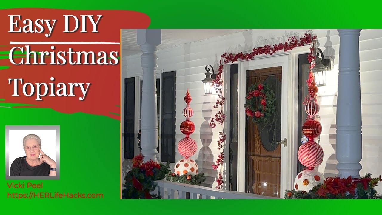 Easy Diy Christmas Topiary A Festive Home Decor Idea Youtube