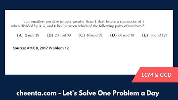 AMC 8 2017 Problem 12 | LCM & GCD | Problem Marathon | Cheenta North America