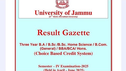 Jammu University Result 4th 2nd Sad 😭 Bkr system...Pass Percentage low ..Exam Datesheet check ....