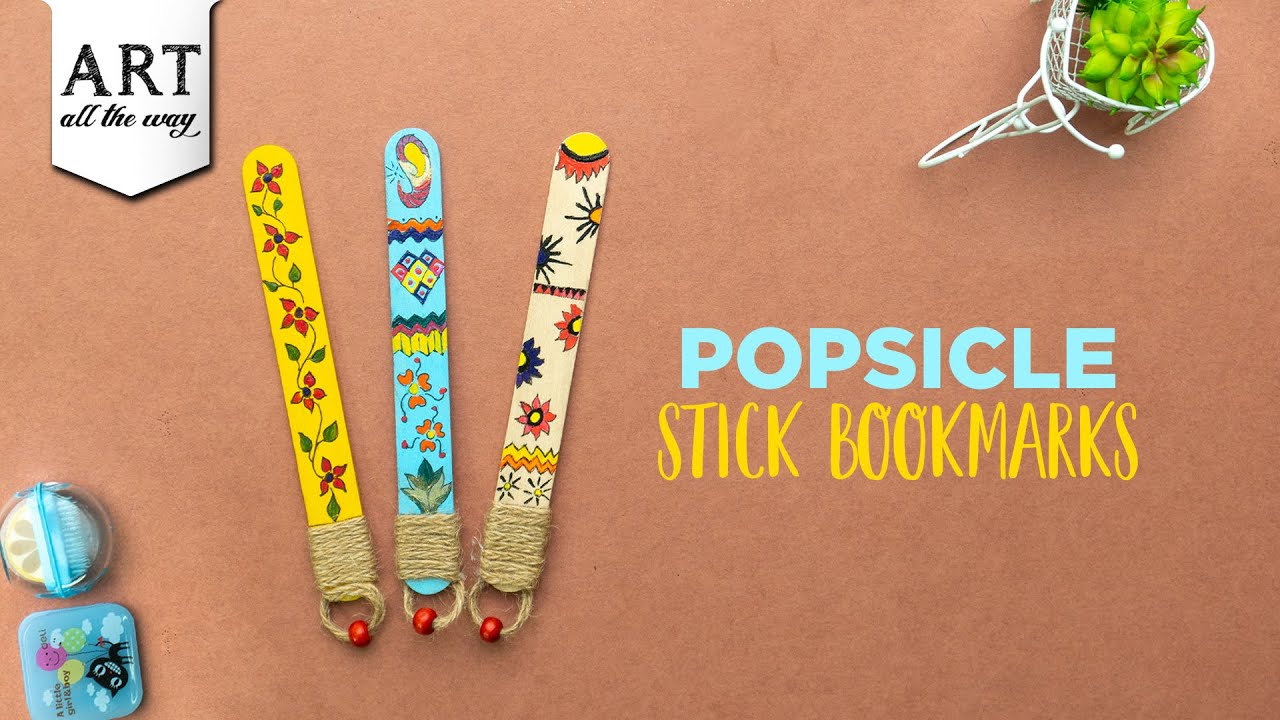 Popsicle Stick DIY - Flower Bookmark Craft for Kids