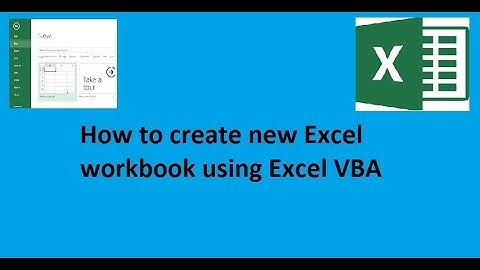 How to create new Excel workbook using Excel VBA