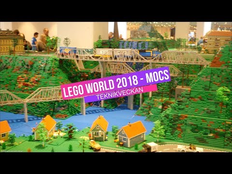 Lego World 2018 - Huge Lego City with 200 m train track &amp; other MOCS