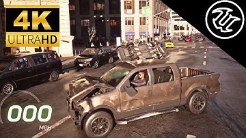 MATRIX AWAKENS II Unreal Engine 5 II CAR FLIPOVERS CRASH TESTS