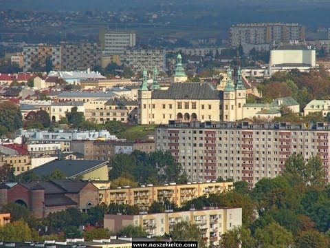 Widok na miasto Kielce z klasztornej wieży na Karczówce - YouTube
