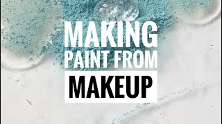 Making Watercolor Paint from Makeup #shorts