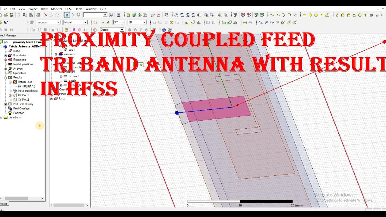 tri band patch antenna with proximity feeding in hfss with results in ...