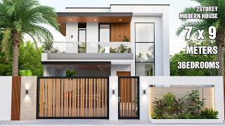 2 Storey Modern House Design 7x9Meters | Complete Interior & Exterior Tour 2 Storey Modern House Design 7x9Meters | Complete Interior & Exterior Tour