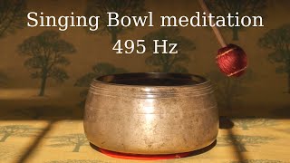 Download lagu Single singing bowl meditation - 495 Hz frequency - magical sound and beautiful clear tone