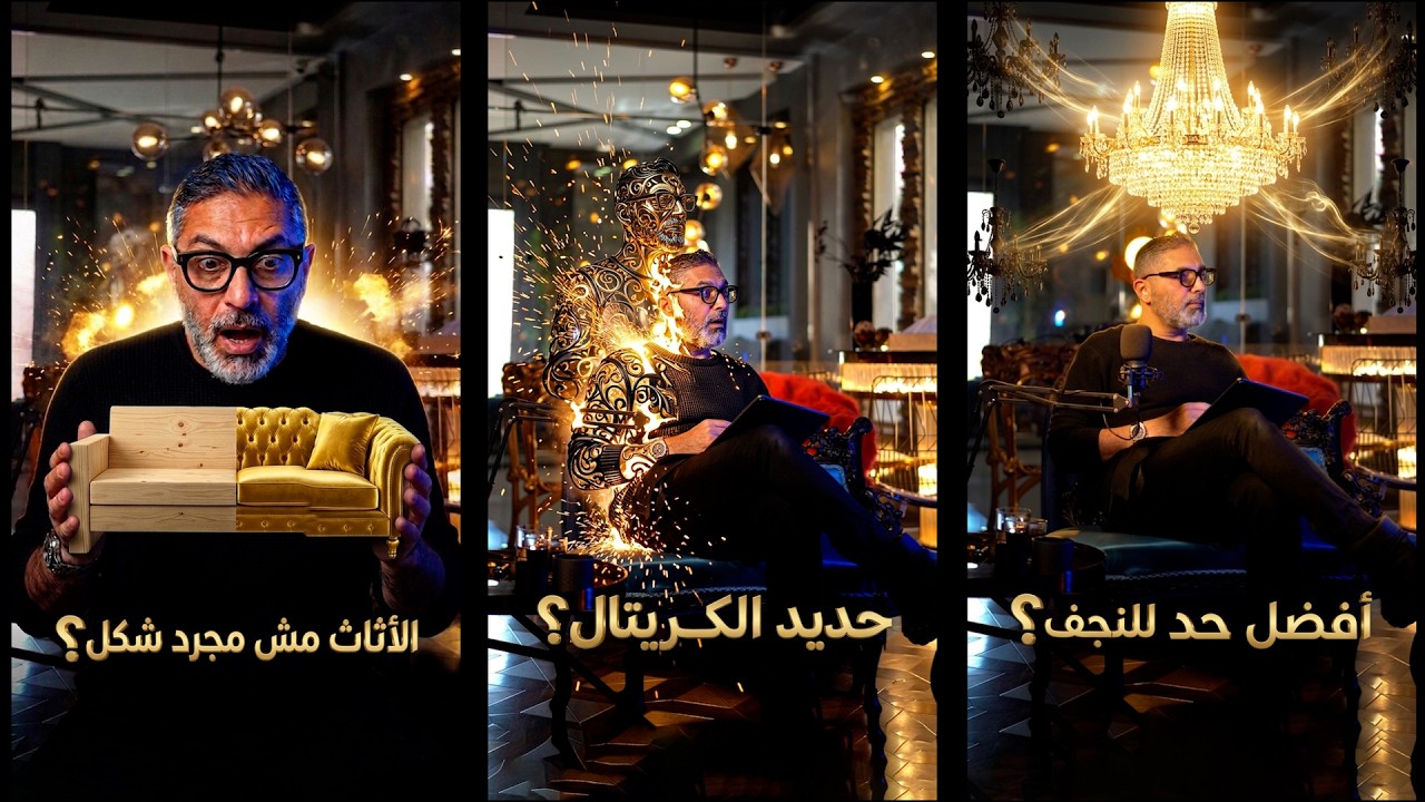 فخامة التفاصيل تبدأ من النجف، تكتمل بالكريتال والأثاث الكلاسيك ✨