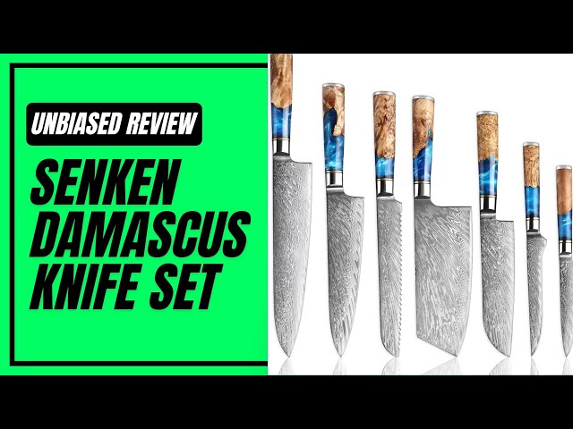 67-layer Damascus Steel Kitchen Knife Set 7-piece Japanese Chef Knife Set  tsunami Collection, Forged From Japanese VG10 Steel 