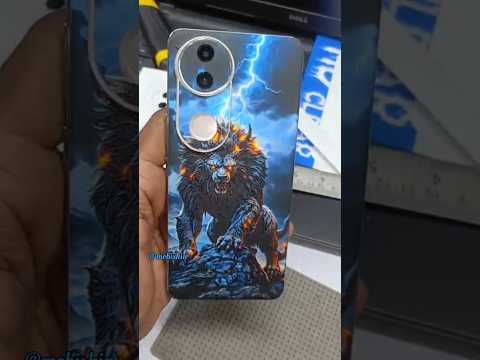 3d lion skin on vivo v50e by sps 09 pro plus machine #india #mobileskin #lion #mobilerepairing