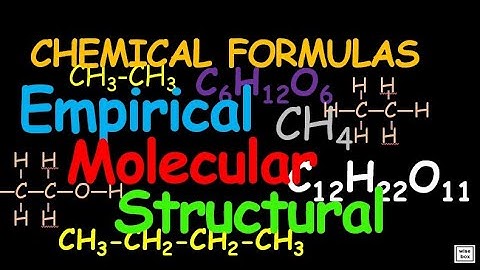Chemical Formula : Empirical, Molecular & Structural Formula | General Chemistry | Physical Science