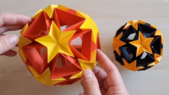Origami - Cách xếp quả cầu origami - YouTube