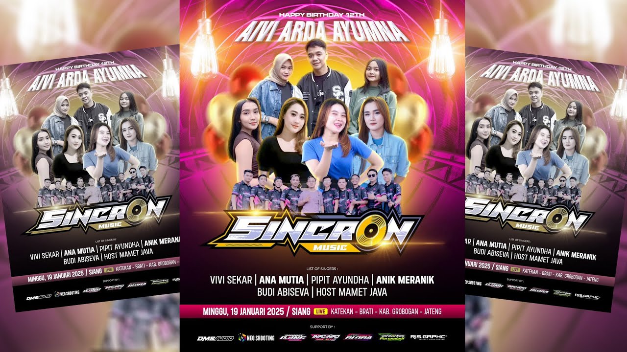 📡LIVE STREAMING // SINCRON Music  Dangdute Cah Nom - Ulang Tahun  Ke 12 