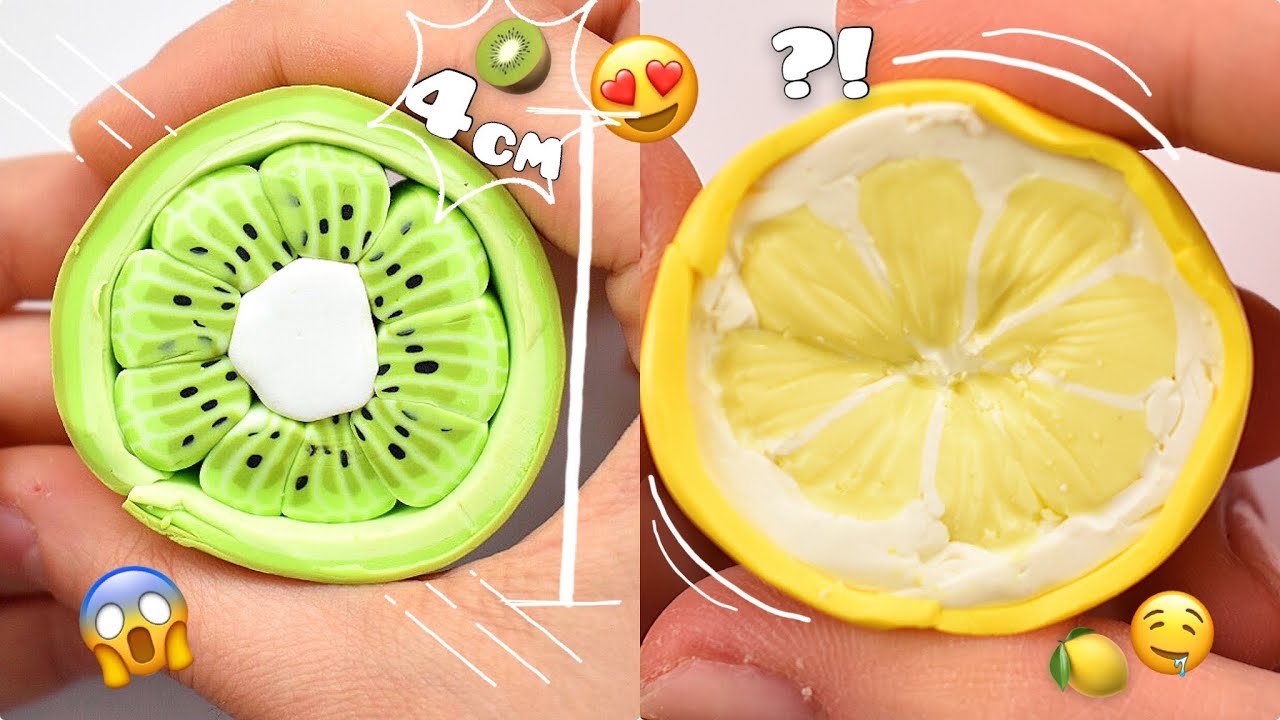 DIY Miniature FRUIT Canes for Dollhouse ~Polymer Clay | Strawberrypuffcake