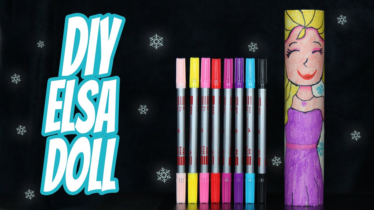 DIY Elsa doll from a toilet paper roll YouTube