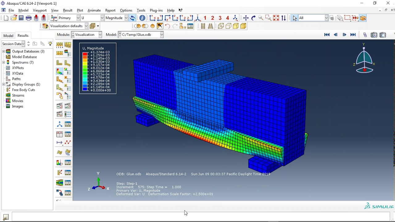 Simulation of reinforced concrete beam externally strengthened in ...