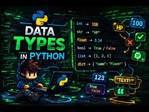 Data types in Python simplified (with a game example for beginners)