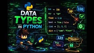 Data types in Python simplified (with a game example for beginners)