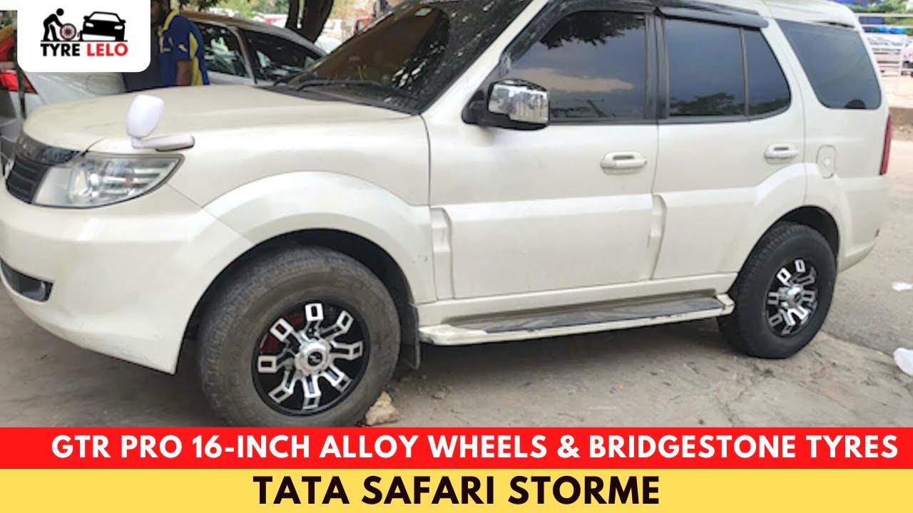 Tata Safari Storme New GTR Pro Alloy Wheels and Bridgestone Tyres